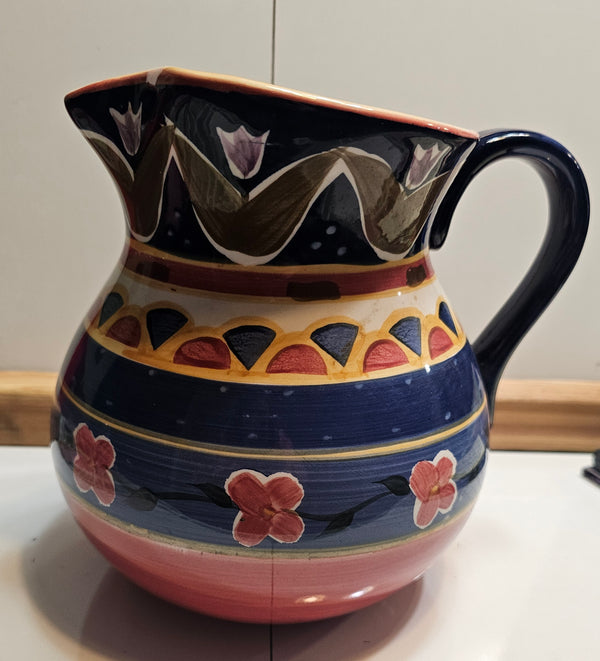 Handpainted Ceramic Pitcher