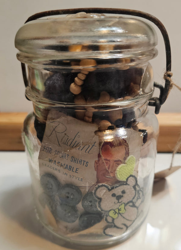 Retro Sewing Treasure Jar
