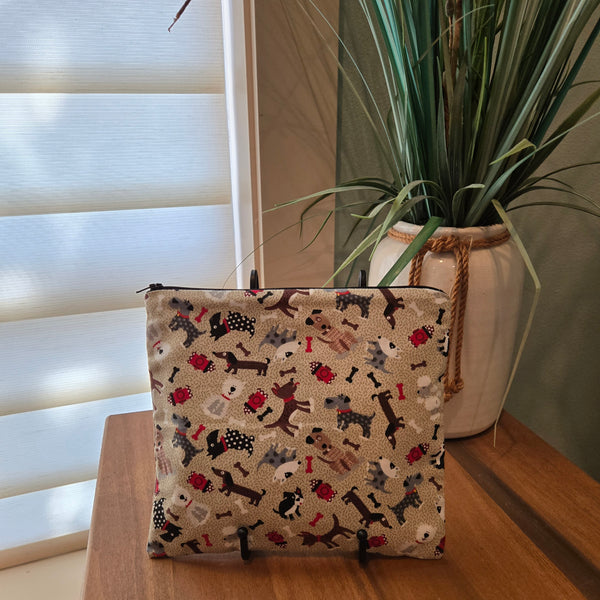 dog themed zipper pouch