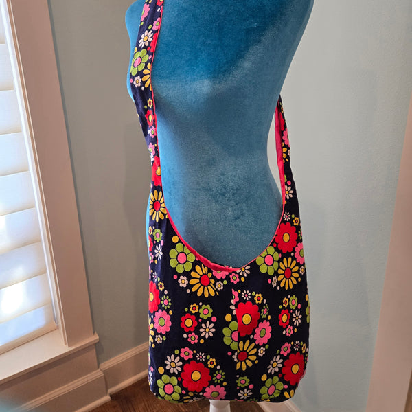 retro flower sling purse