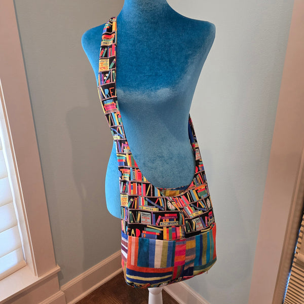 library print sling purse