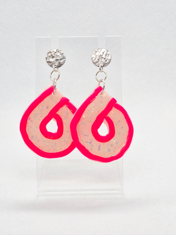 Embroidered Teardrop Earrings