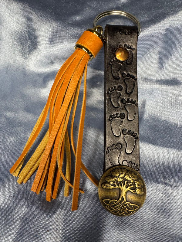 Keychain - Tan Tree