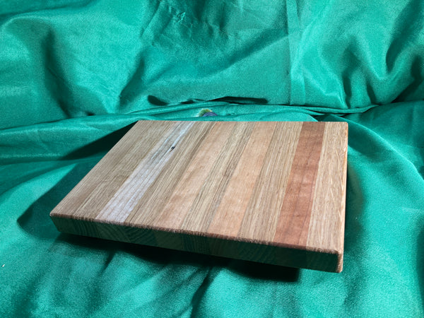 Wood trivet. Small cutting board with feet. Charcuterie boards. Handcrafted reclaimed wood. Plant stand. Display tray. Cherry wood. Oak wood. Maple wood.