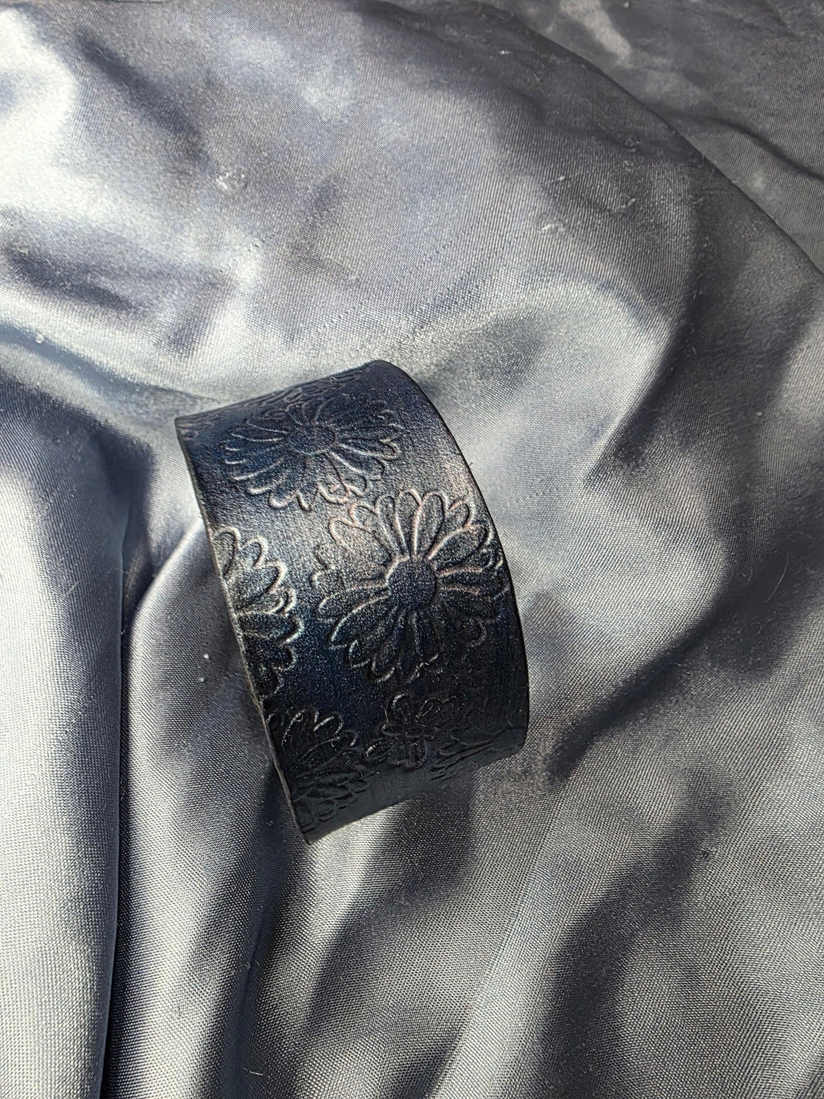 Blue Shiny Sunflower Cuff