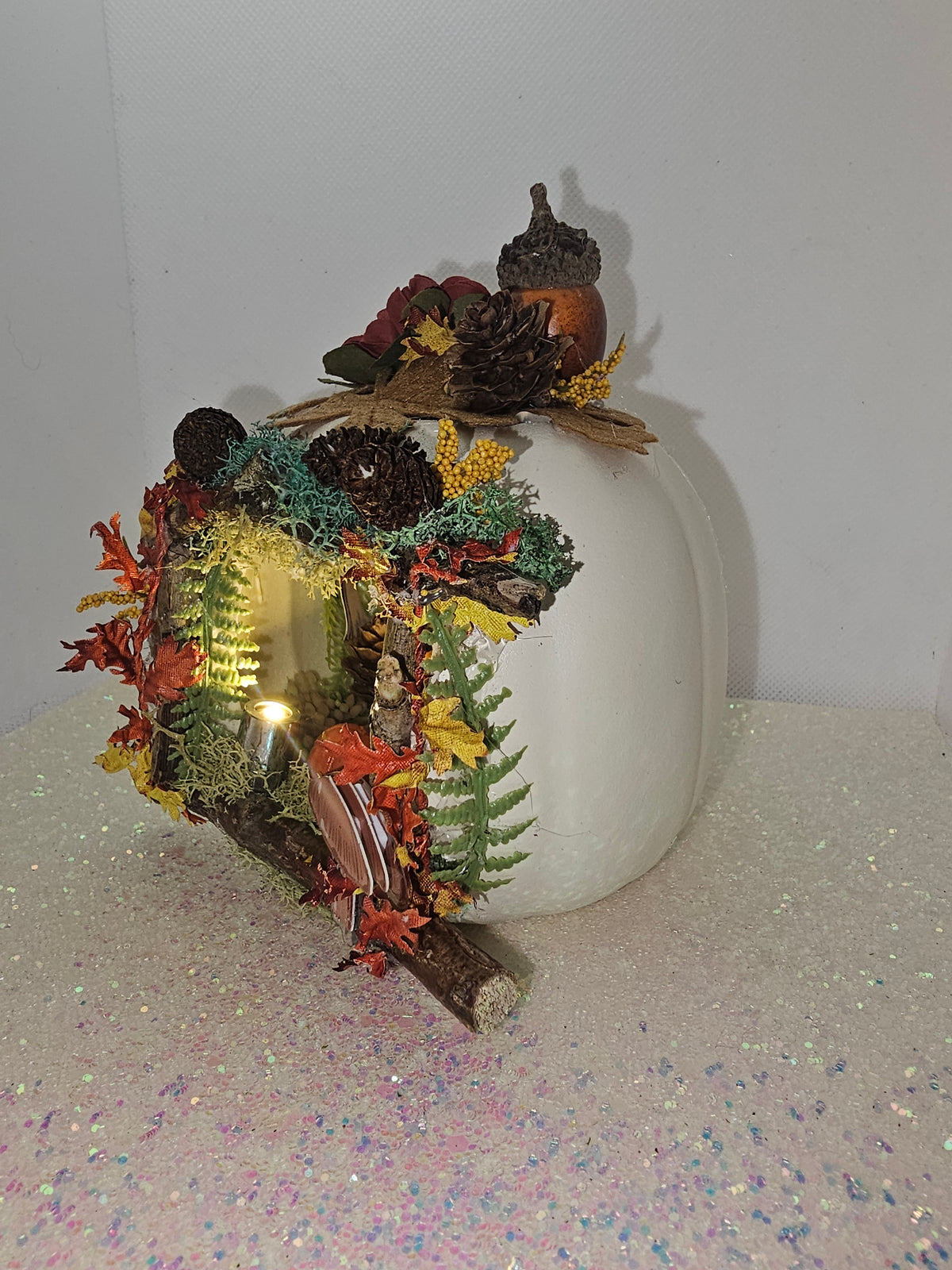 Lighted Pumpkin Diorama