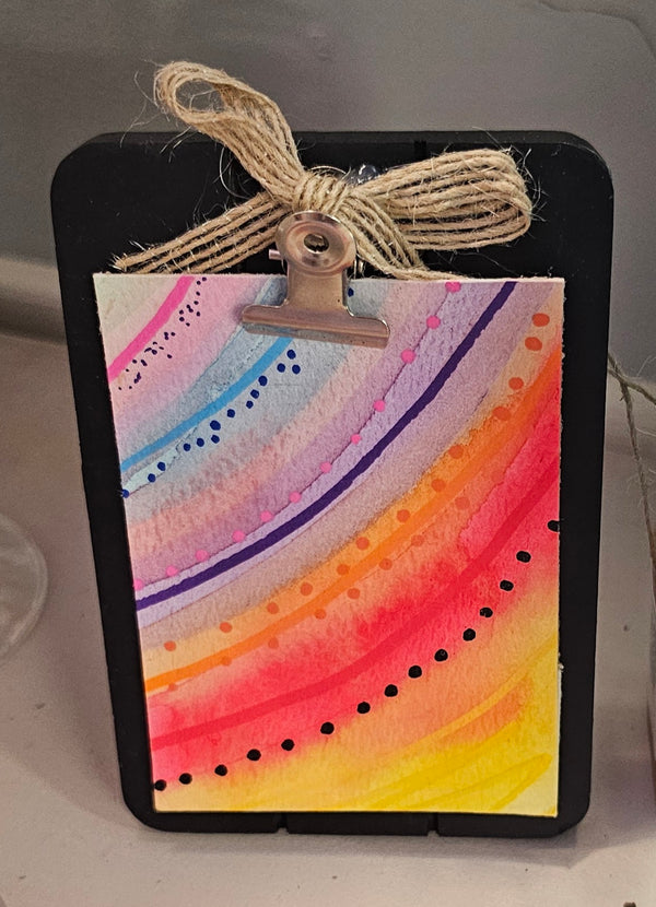 Orginal Watercolor on clip Frame