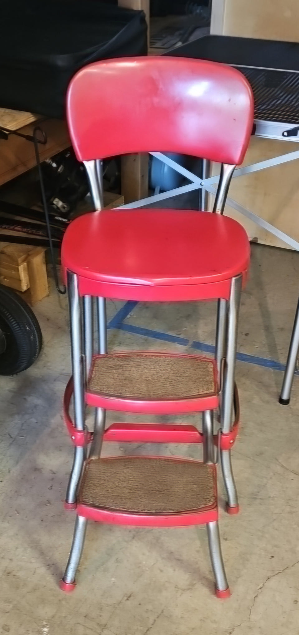 Retro Cosco Red step Stool