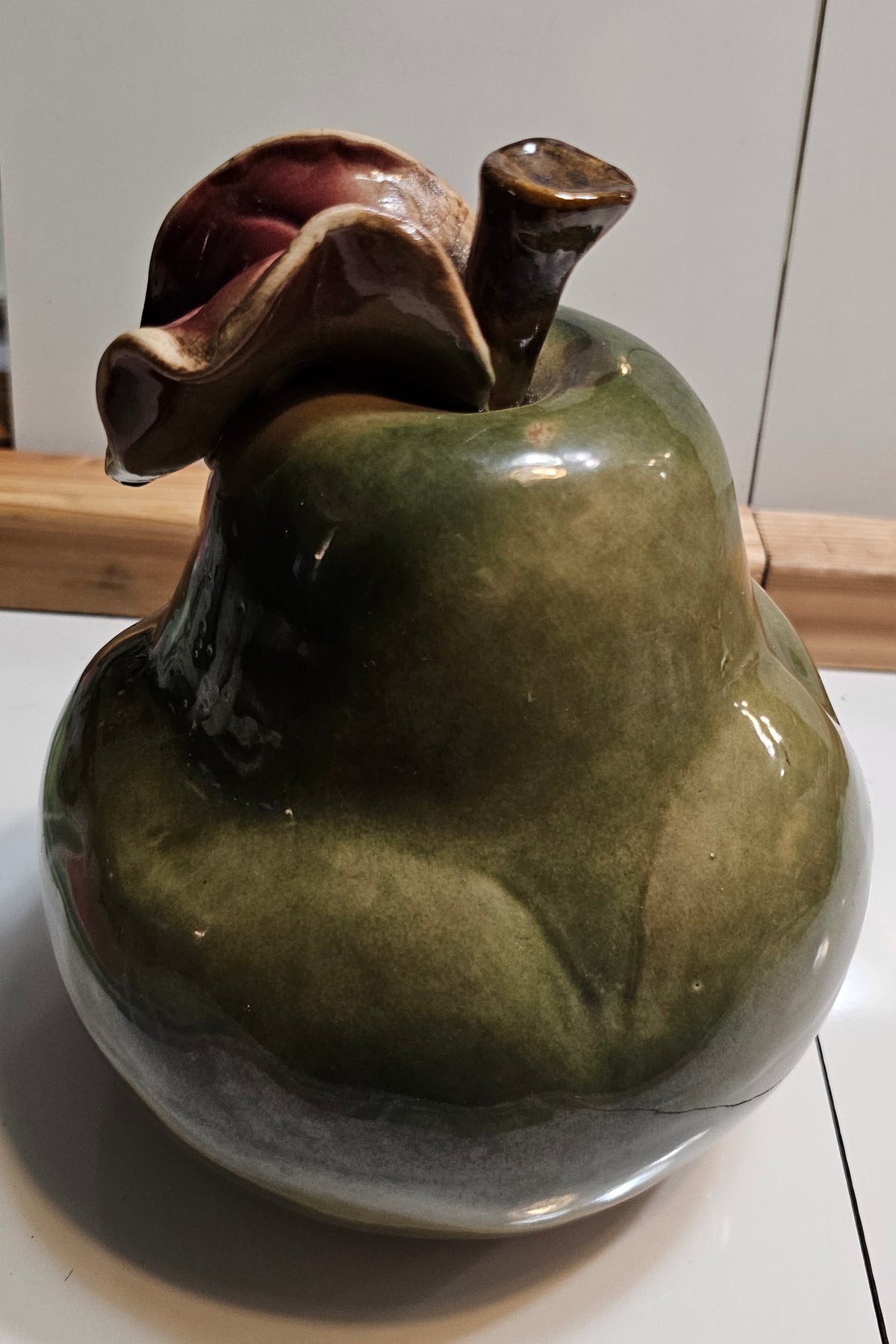 Ceramic Pear Figurine (glazed)