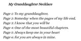 Granddaughter Book Necklace