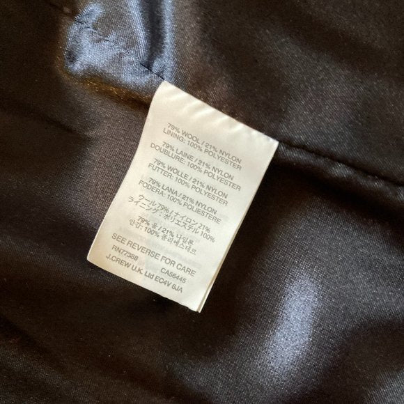 J. Crew Stadium Cloth Majesty Peacoat