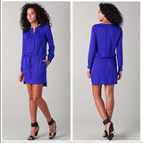 Diane Von Furstenberg Silk Dress in Cobalt