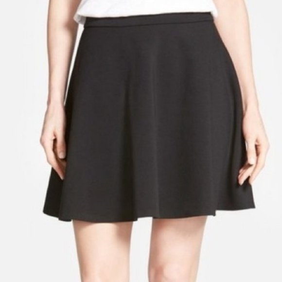 Halogen Nordstrom Black Zip Up Circle Skirt XS