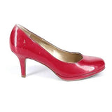 KELLY & KATIE Red Patent Round Toe Heels
