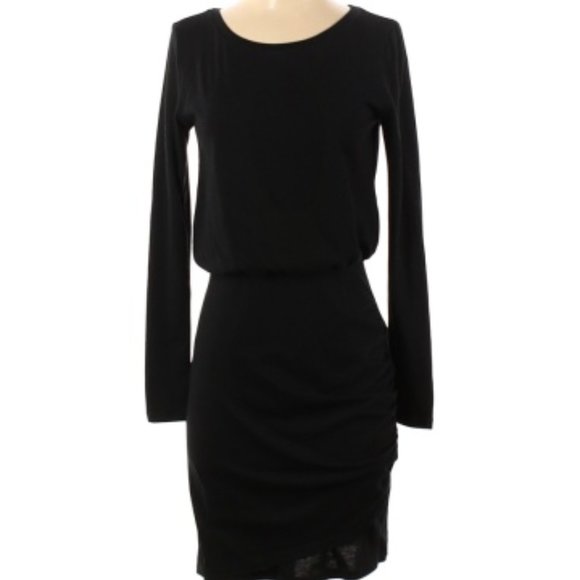 Leith Long Sleeve Casual Black Bodycon Dress