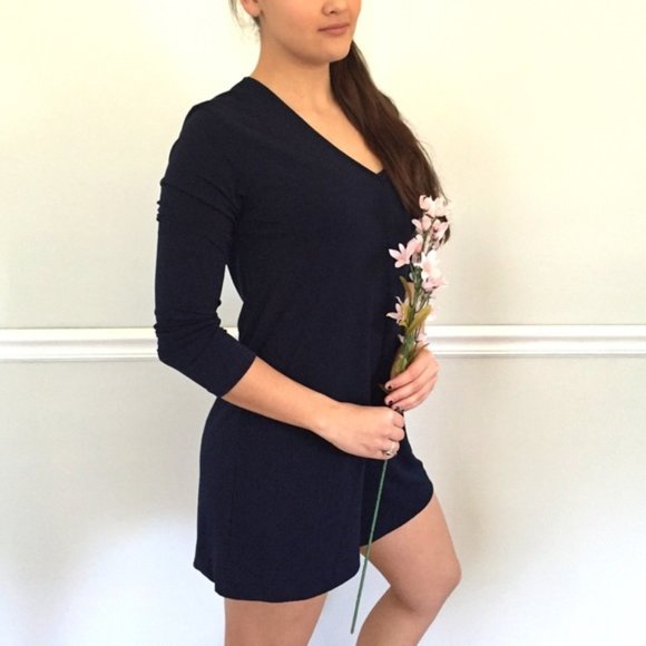 NWT Zara Navy Long Sleeve Romper