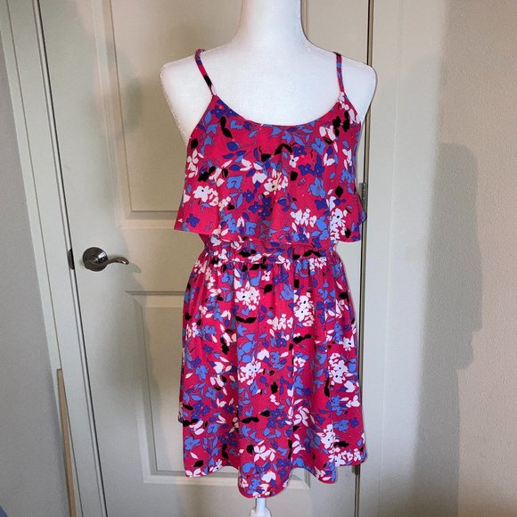 Elle Hot Pink Floral Sundress