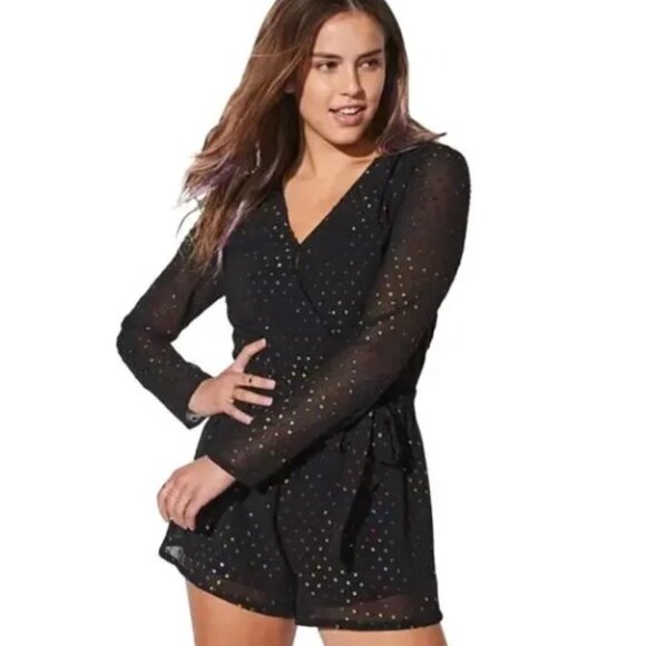 NWT Vylette Rainbow Dot Romper