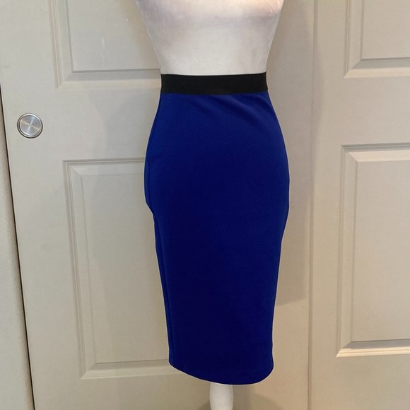 Milly for Design Nation Cobalt Blue Midi Pencil Skirt