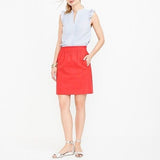 J. Crew Red Sidewalk High Waisted Mini Skirt