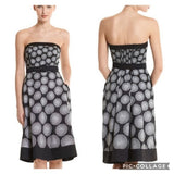 WHBM strapless circle-print polka dot sundress