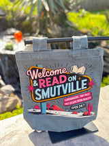 Welcome & Read On Smutville Reusable Canvas Bag