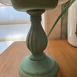 mint floral candle holder