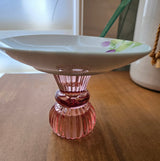 pink floral trinket dish