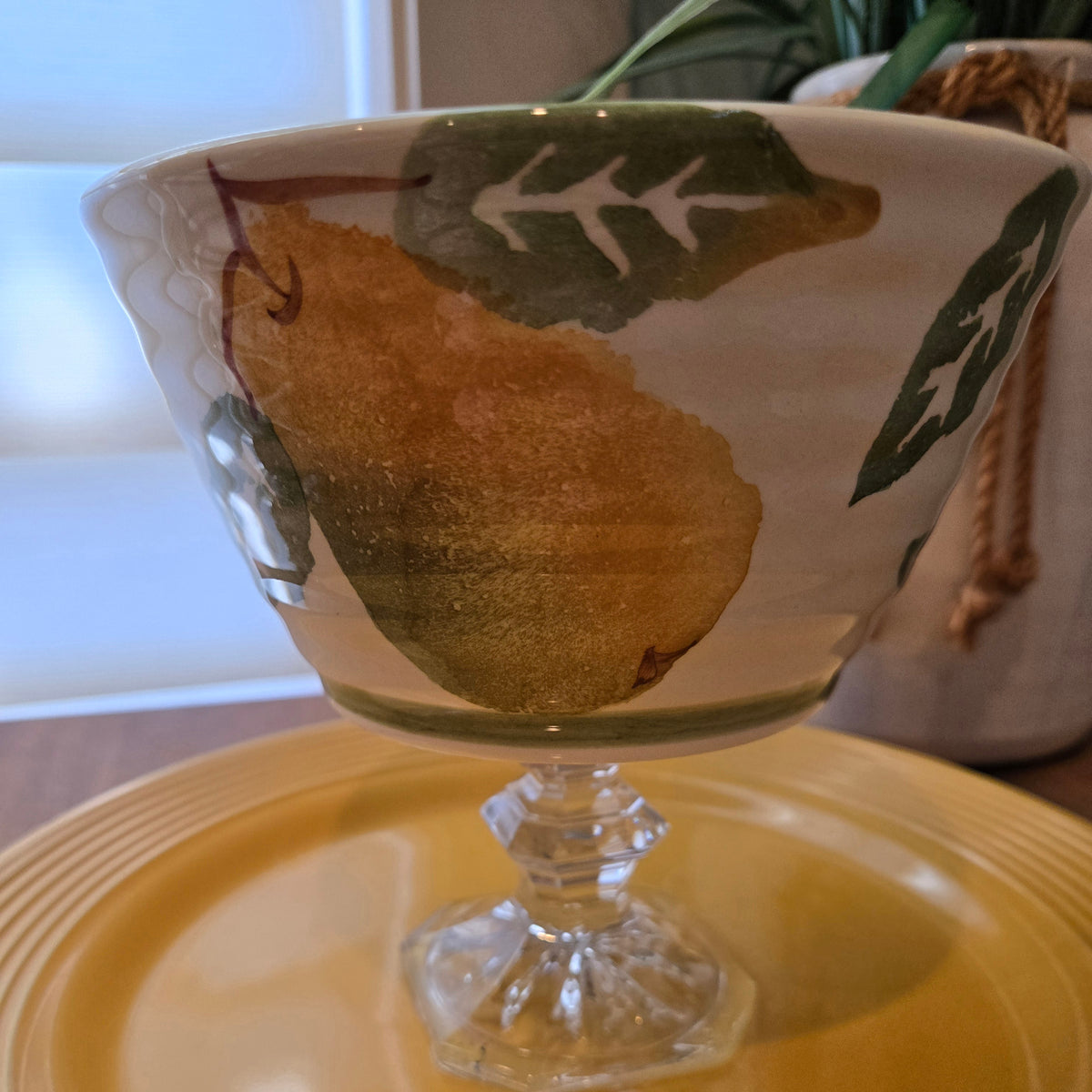 pear bowl double level party tray