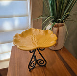 yellow leaf candy dish