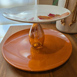 fall double cupcake plate
