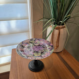 purple hydrangea plant stand