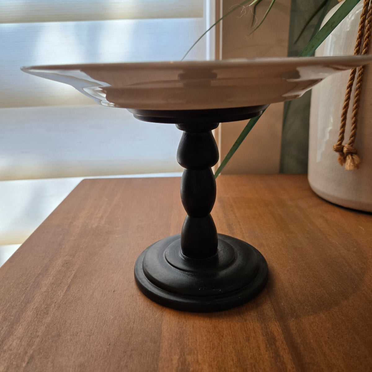 purple hydrangea plant stand