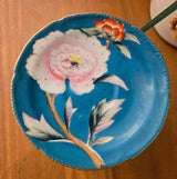 teal and brass jewelry dish