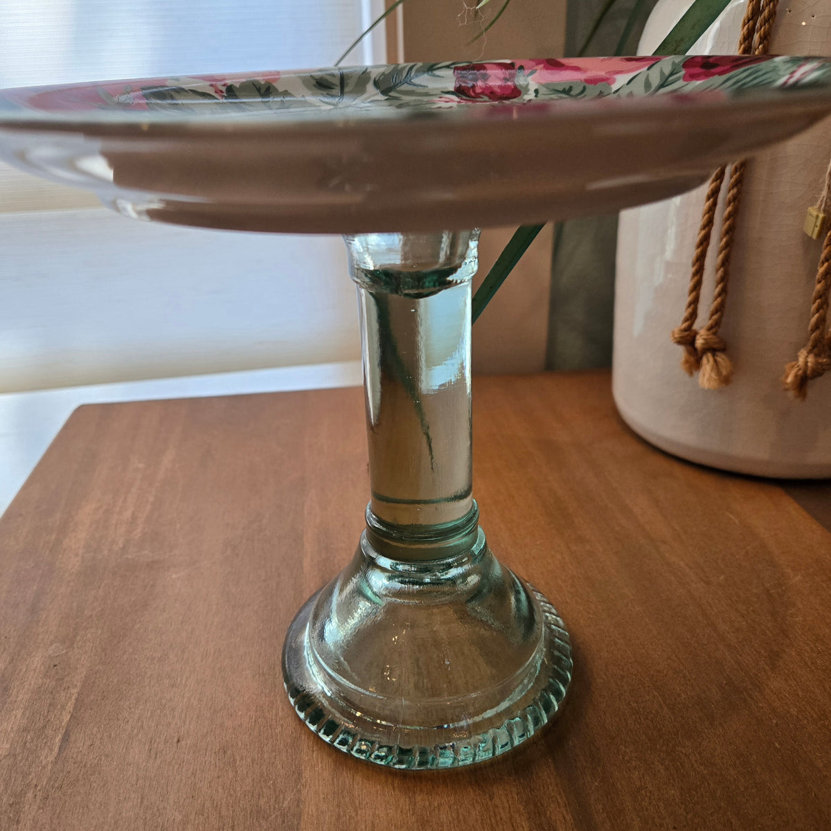 vintage rose candle holder