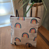 pastel rainbows zipper pouch