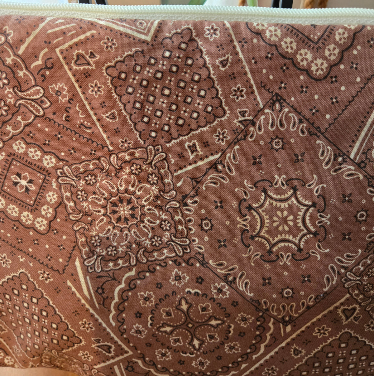 brown bandana travel bag