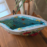 floral quilted travel bag