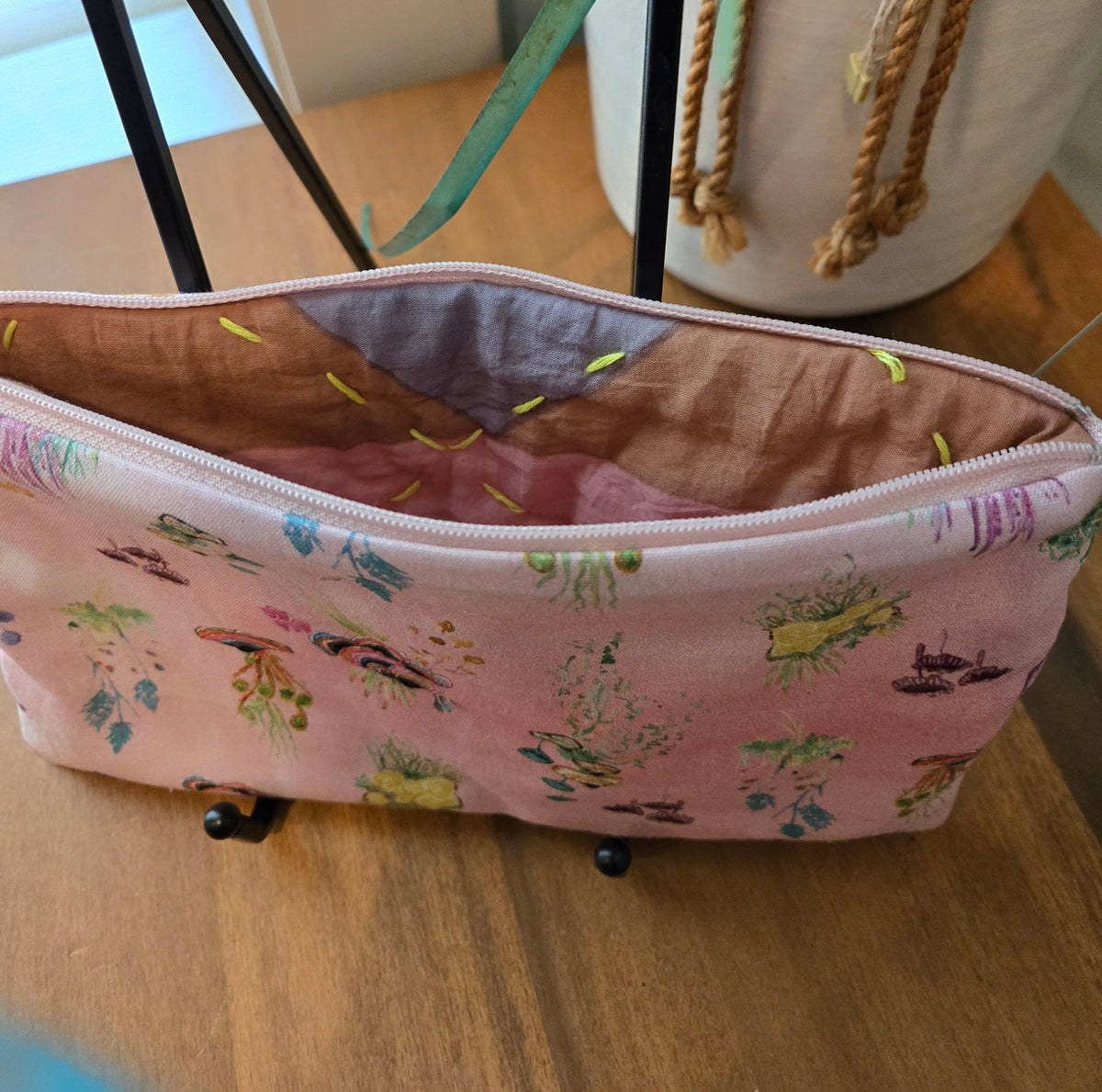 pink mushroom pencil pouch