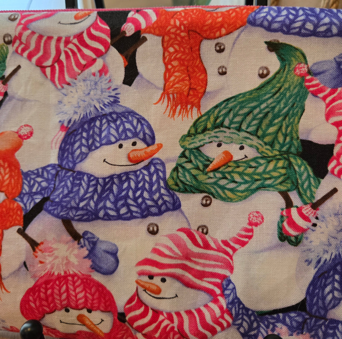 snowmen pencil pouch