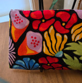 abstract floral pencil pouch