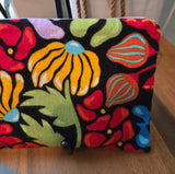 abstract floral pencil pouch