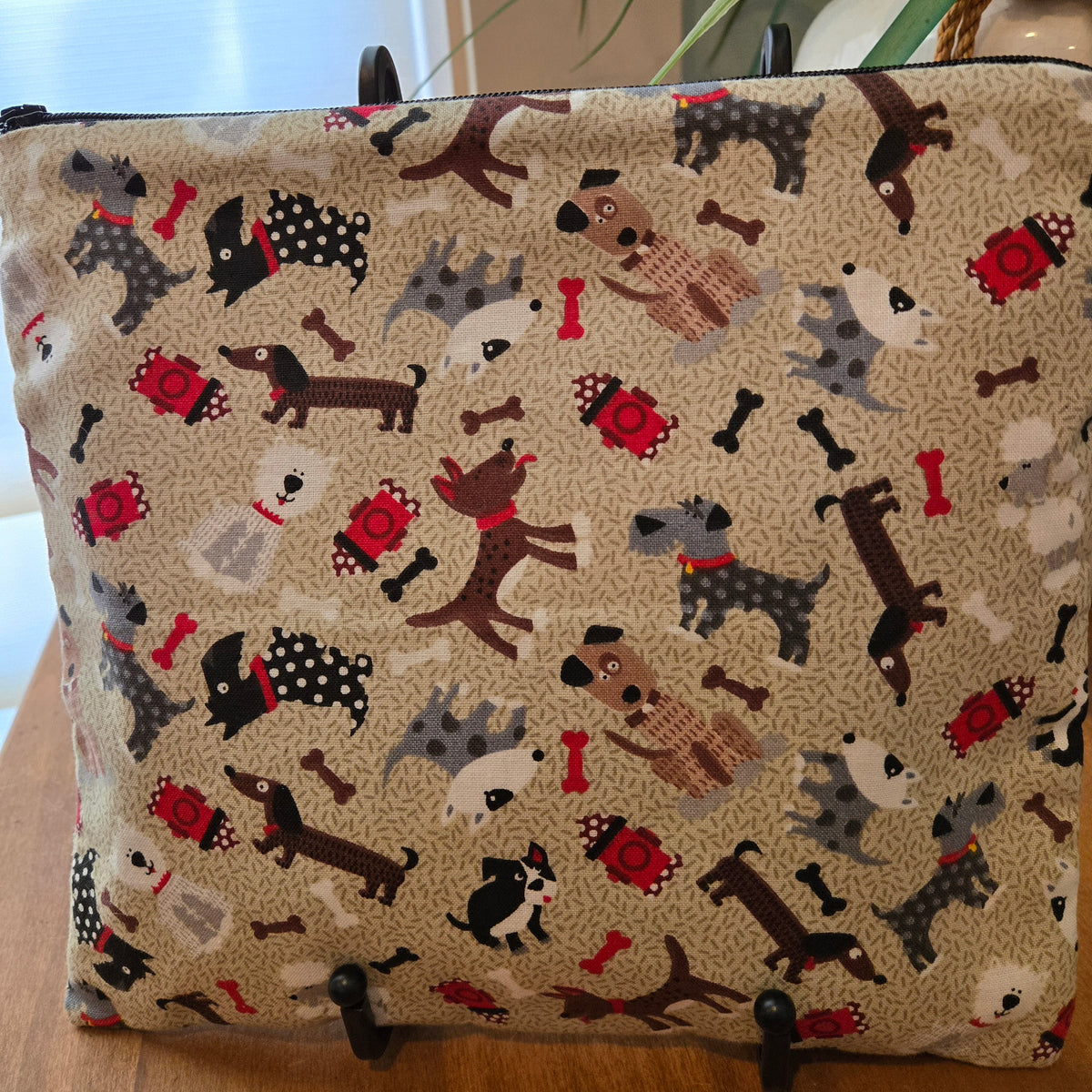 dog themed zipper pouch