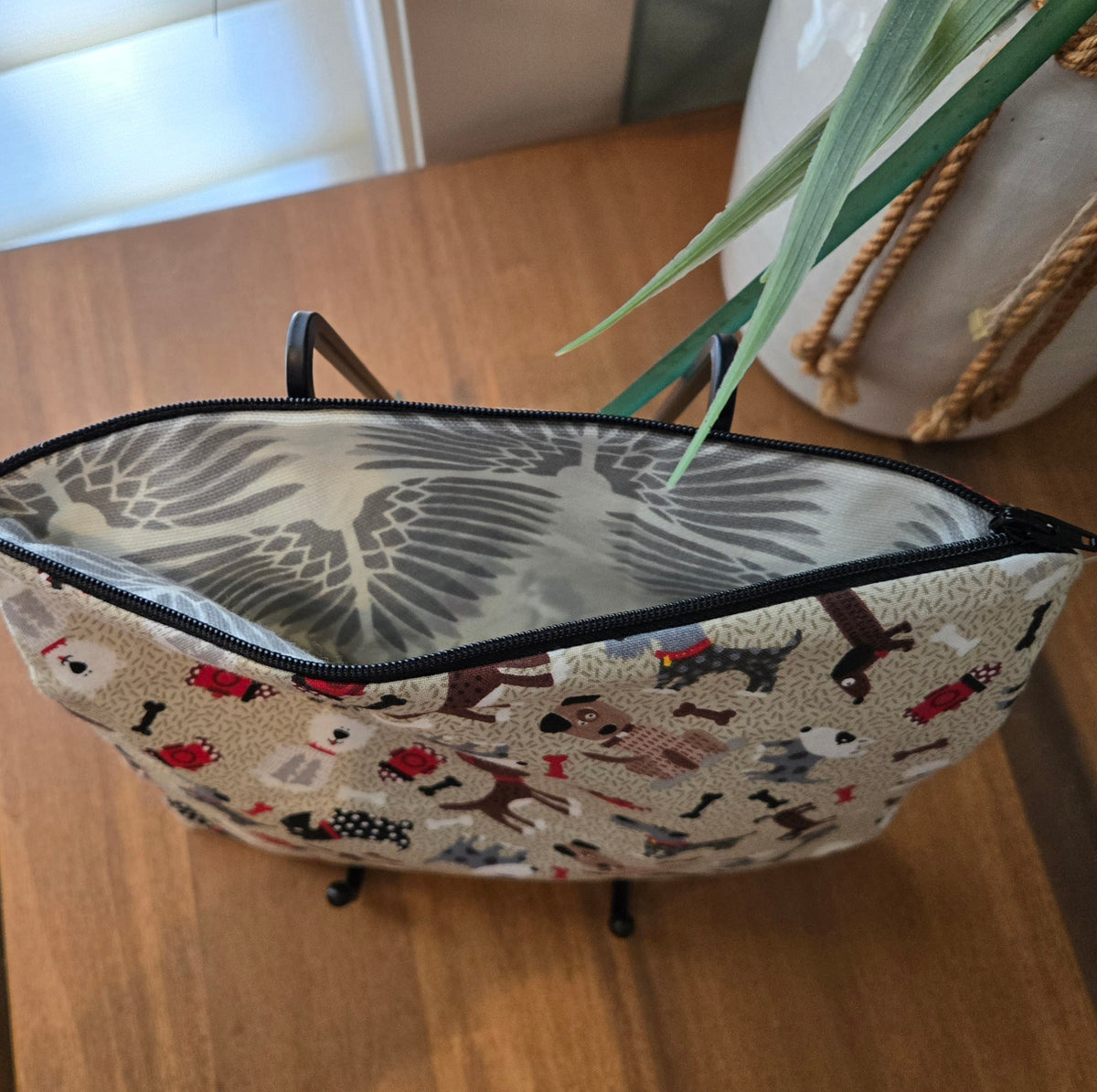 dog themed zipper pouch