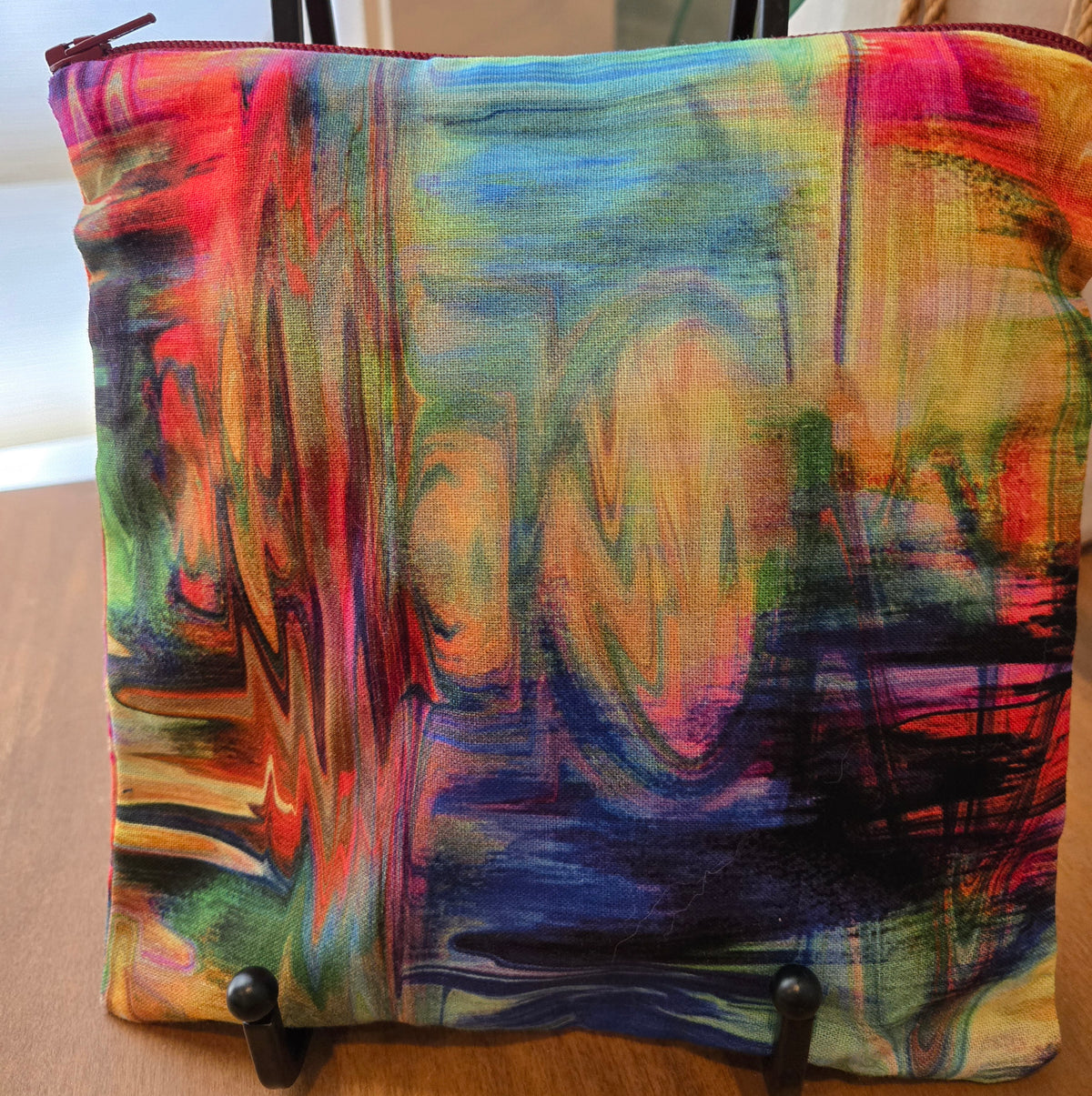 digital rainbow zipper pouch