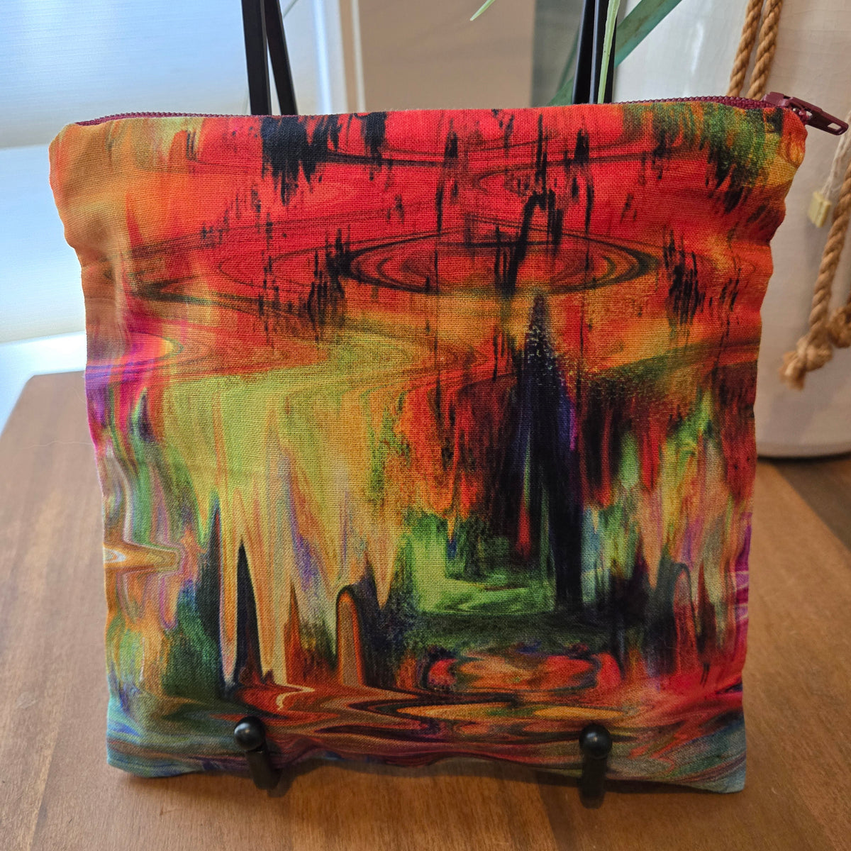 digital rainbow zipper pouch