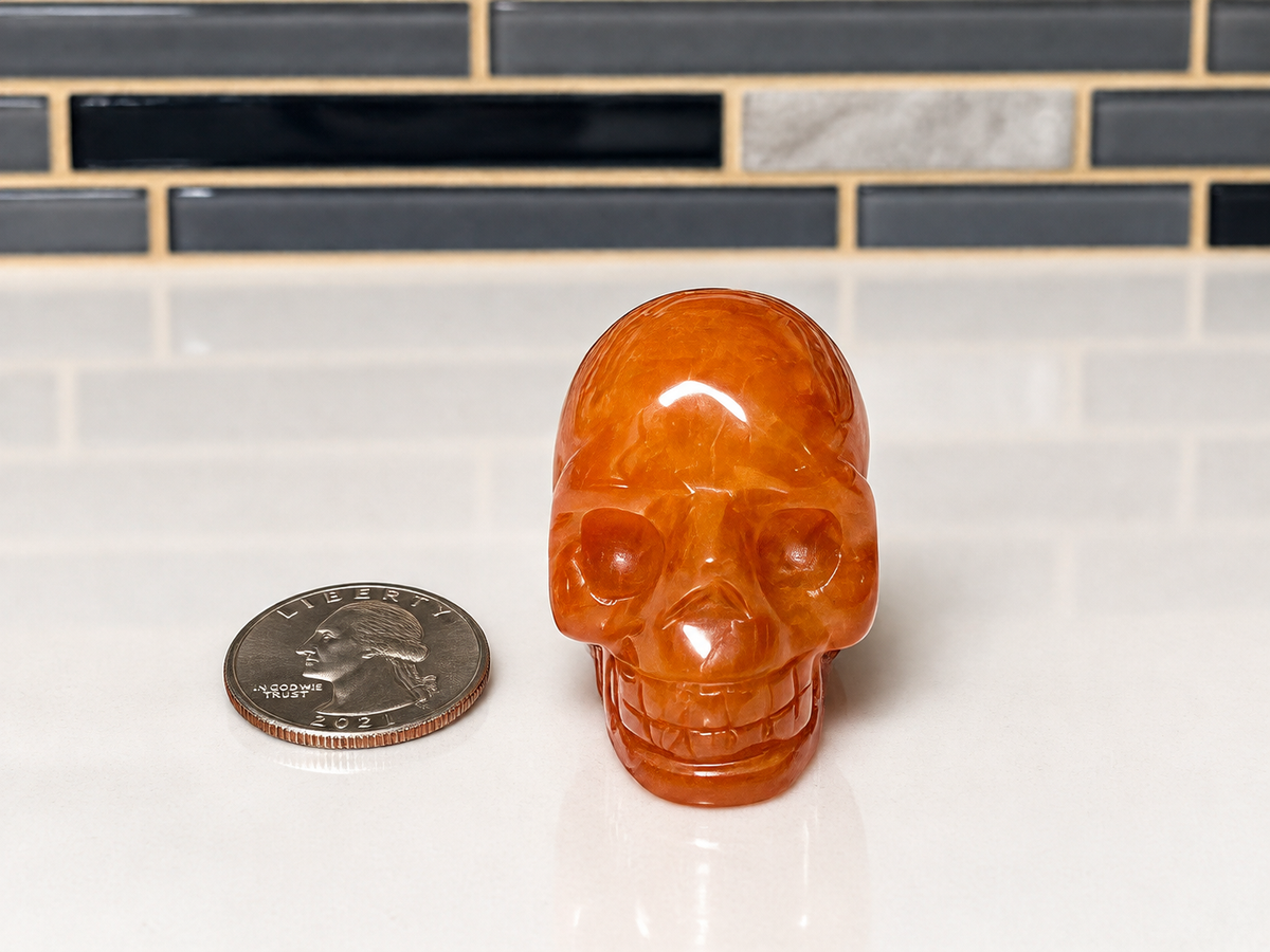 Carnelian Crystal Skull