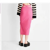 NWT Cross Waist Rib-Knit MIDI Skirt - Future Collective with Alani Noelle