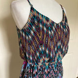 Everly Chevron-esque print V-neck sun dress sz M