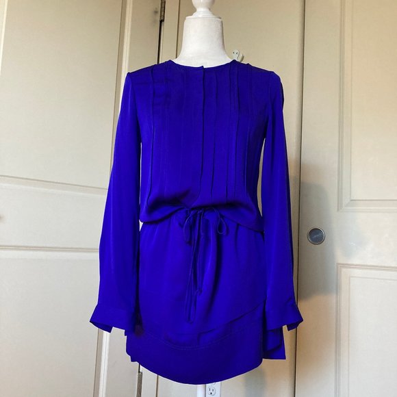 Diane Von Furstenberg Silk Dress in Cobalt